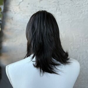 Wig Dark Brown Black Layered Bob Synthetic Hairpiece Cosplay Women's Fashion